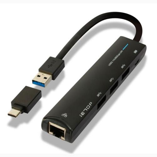 C타입 3.1 LAN포트 USB 3포트 허브 U3-RJ4501