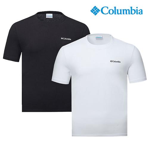 [23SS 신상] 컬럼비아 남여공용 로고프린트 라운드 티셔츠_C42YMG405