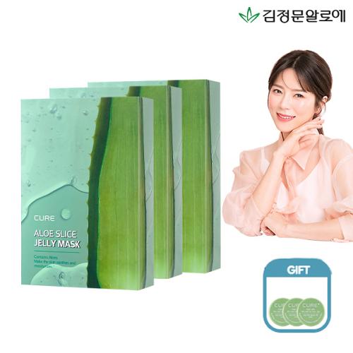 김정문 알로에] New 그린 젤리 마스크팩 30매 세트 (미니크림 3개증정)
